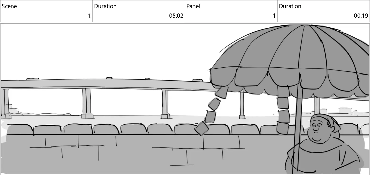Cash Trapped, part 1 storyboard
